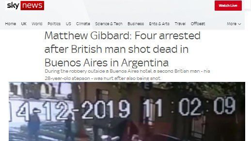 En Gran Bretaña siguen de cerca el caso del turista asesinado en Buenos Aires