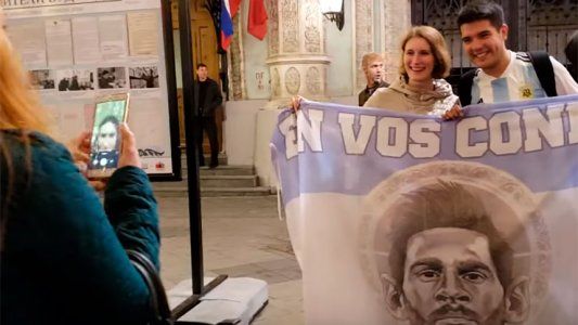 Así viven los argentinos la noche de Moscú antes del comienzo del Mundial