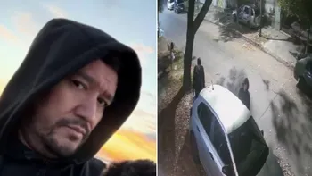 El robo ocurrió en su casa de San Martín y la fuga de los delincuentes quedó grabada.
