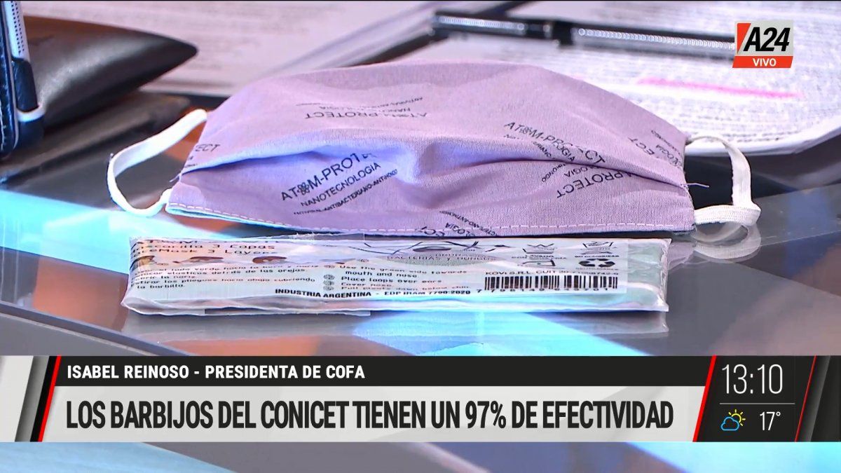 Se incrementó la venta de barbijos truchos en Internet. (Captura de Tv)