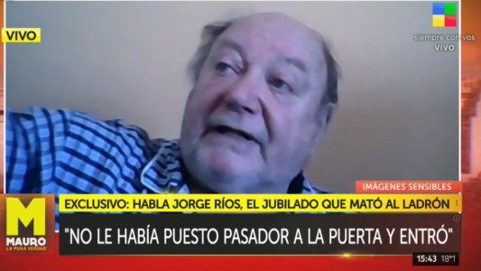 Jorge Ríos habló sobre el momento en que le disparó al ladrón: Tiré 3 o 4 veces sin apuntar
