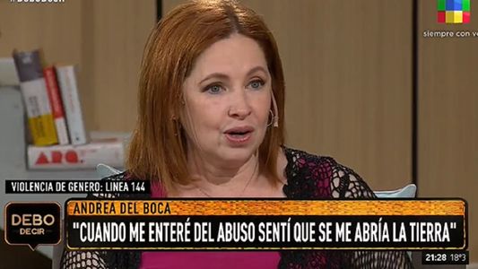 Andrea del Boca recordó cuando su hija Anna Chiara le contó que fue víctima de abuso
