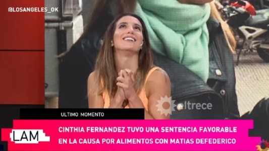 Cinthia Fernández le ganó el juicio a Matías Defederico