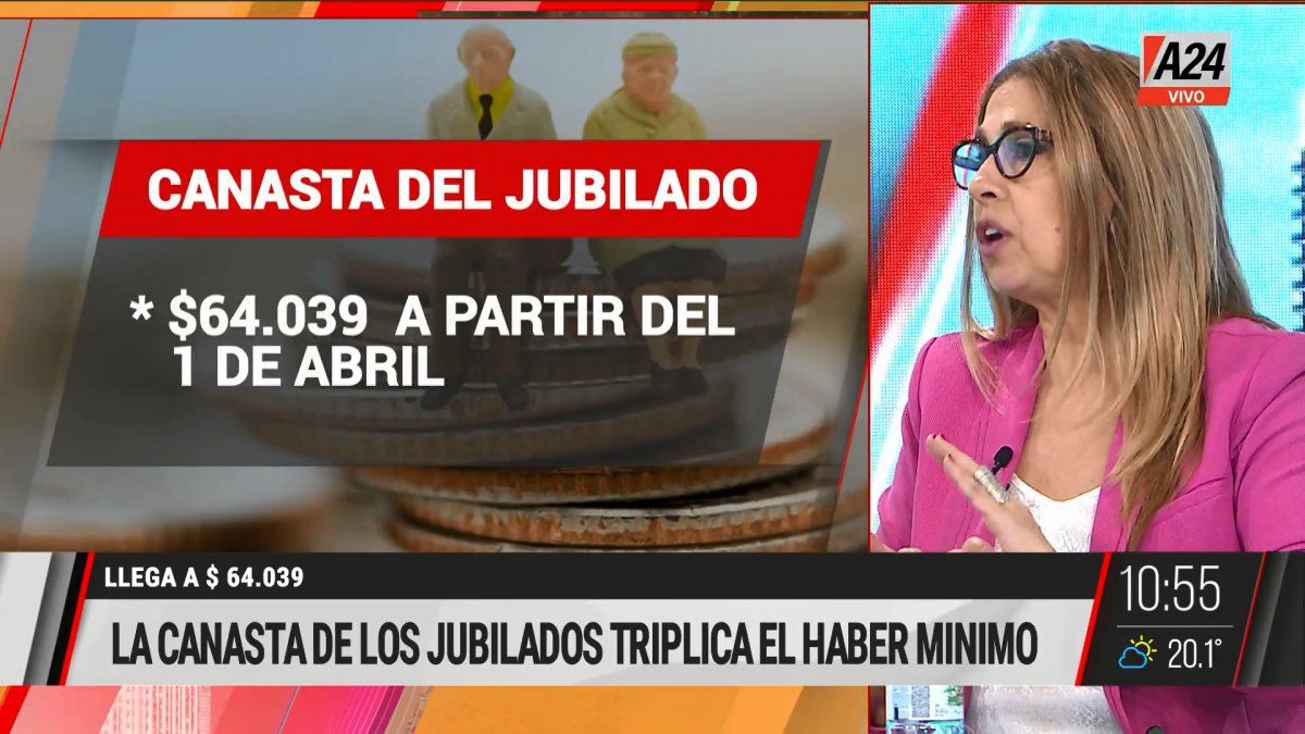 Alerta por la canasta de los jubilados a partir de abril. (Foto: captura de TV).