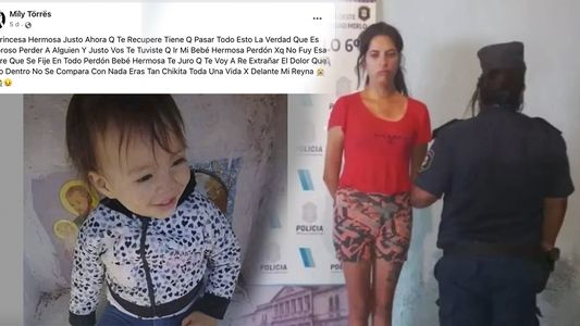 La mamá de Milena, principal sospechosa de asesinar a la beba de 2 años en Merlo, le escribió una carta en Facebook