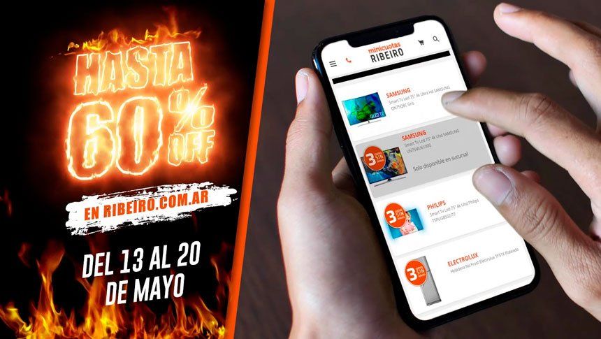 Llegaron los productos en llamas a minicuotas Ribeiro