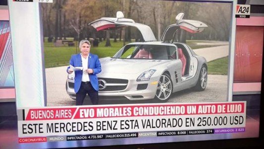 Fake news en el programa de Maxi Montenegro: la verdad sobre una foto de Evo Morales a bordo de un Mercedes-Benz