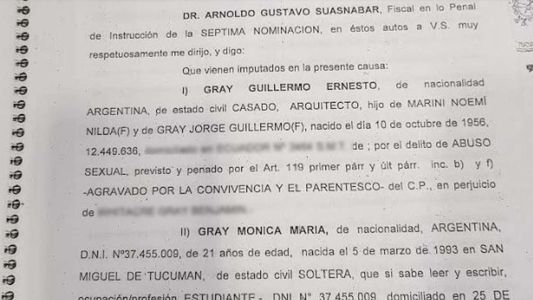 Exdirector de obras públicas de Tucumán es acusado de abusar sexualmente de su nieto