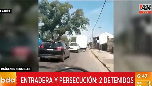Dos delincuentes fueron detenidos tras un raid delictivo y una impactante persecución policial