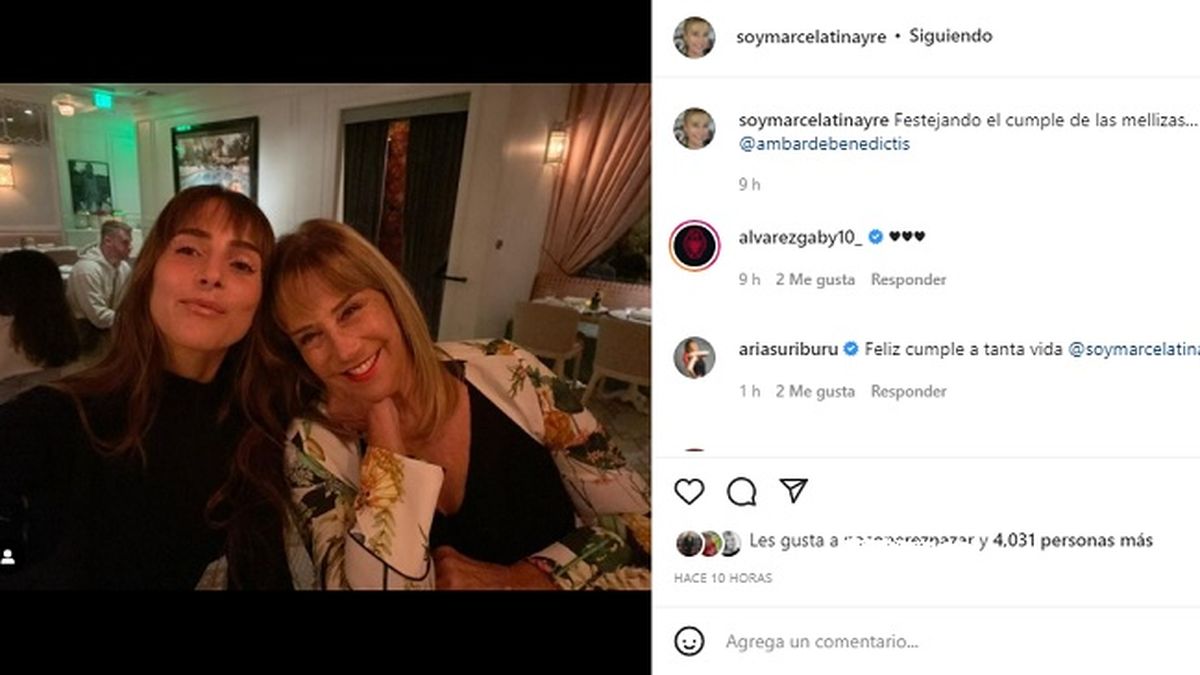 El posteo de Marcela Tinayre junto a su nieta &Aacute;mbar de Benedictis fuera del pa&iacute;s justo el d&iacute;a del cumplea&ntilde;os de su madre, Mirtha Legrand.