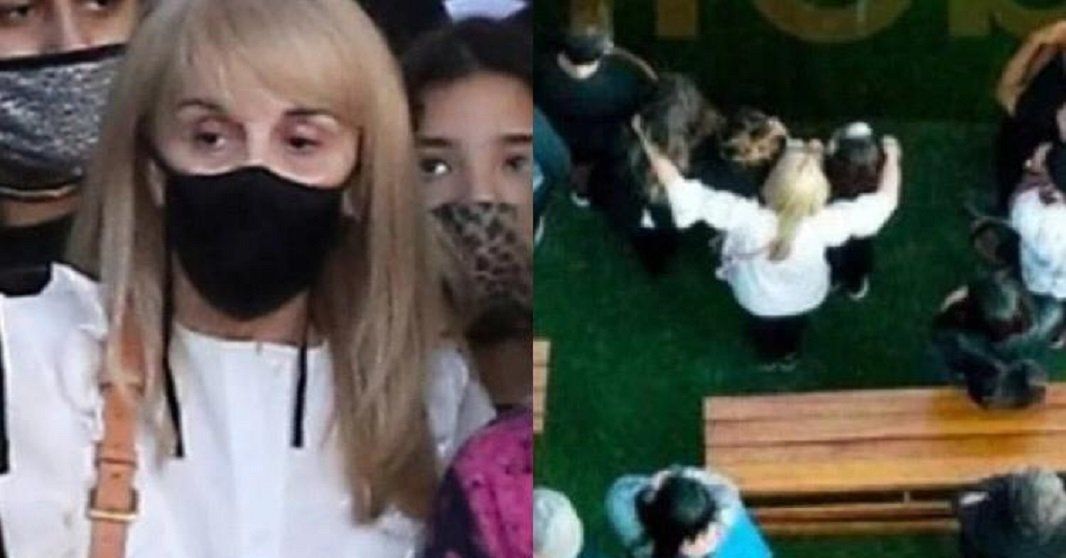 La conmovedora foto de Claudia Villafañe abrazando a Dalma, Gianinna y Jana, en el último adiós a Diego Maradona