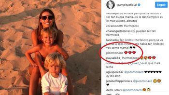La foto que compartió Pampita con sus hijos y comentó Pico ¡con corazones!