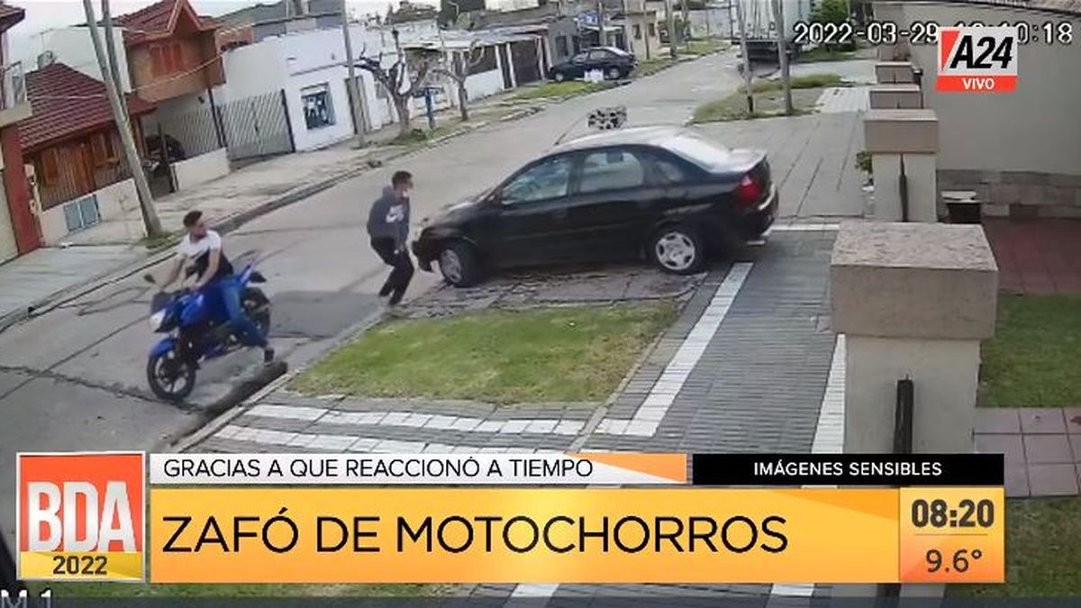 Villa Dominico: se salvó de milagro de un ataque motochorro. (Captura de Tv)