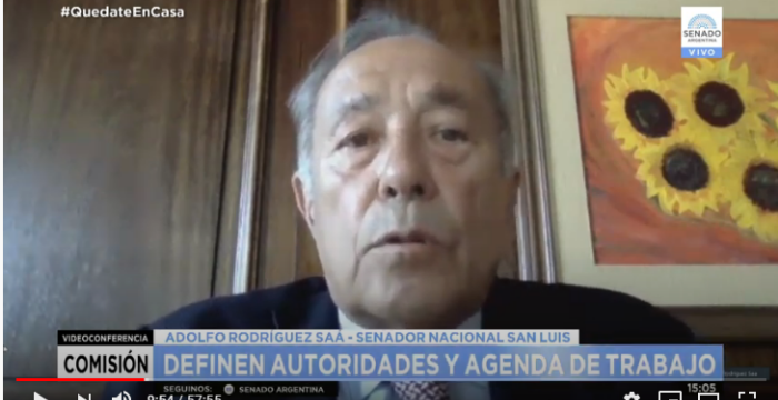 Se conformó la Comisión de Agricultura del Senado: Adolfo Rodríguez Saá y Alfredo De Ángeli, Presidente y Vice