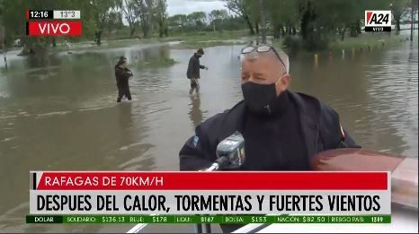 Con la alerta por la sudestada, ya hay zonas anegadas en el conurbano