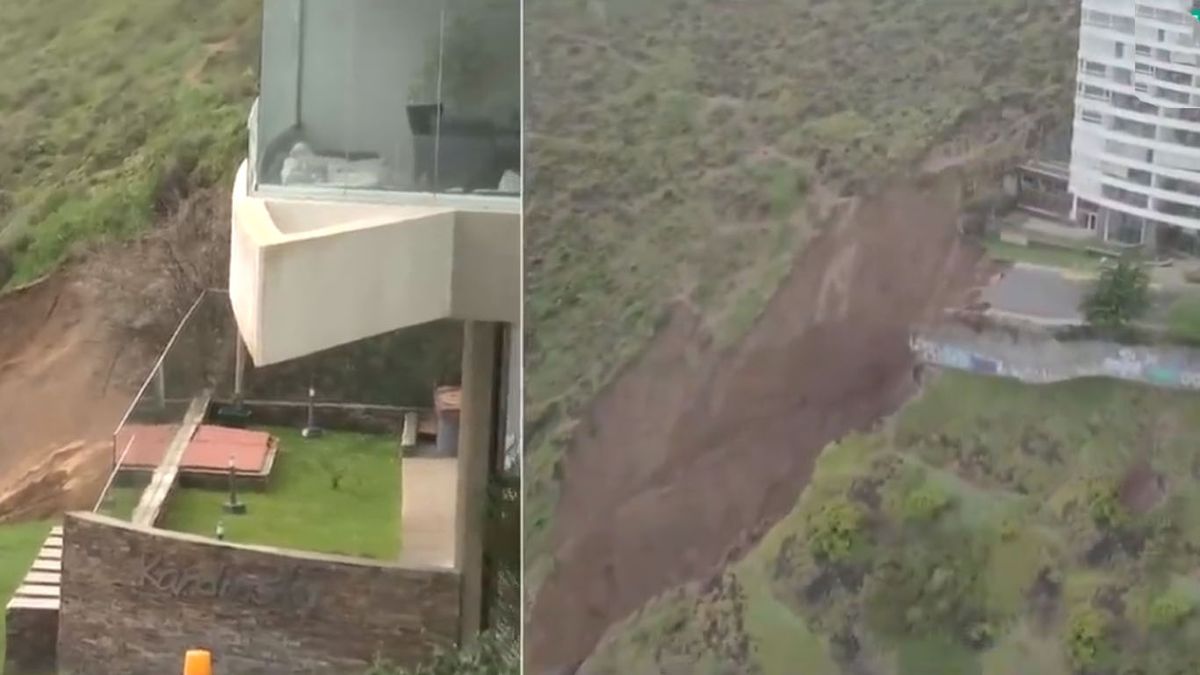 Así se ve desde el aire que el edificio ya no es apto para ser habitado. (Foto: Captura de TV)
