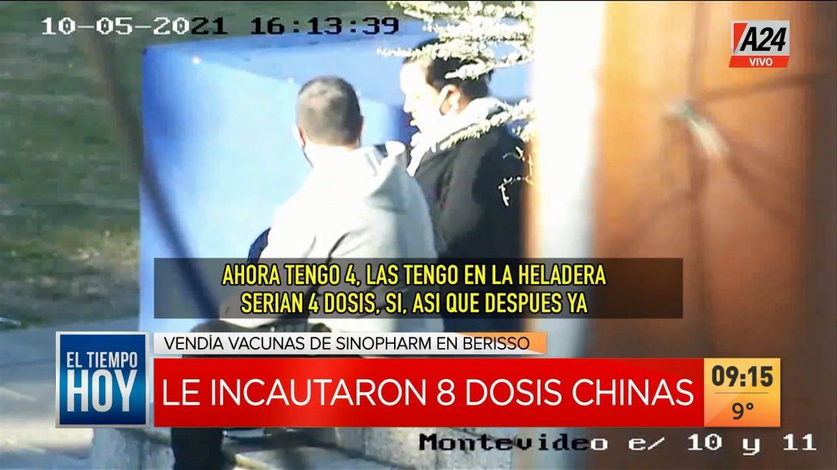 Así vendía vacunas del Covid por teléfono. (Captura de Tv)