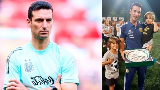 Los hijos de Lionel Scaloni aparecieron en televisión y le dejaron un importante mensaje a su papá