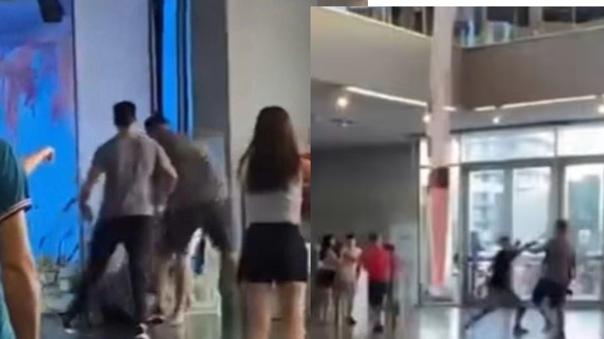 Dos hombres a las trompadas en un museo: la historia detrás de la pelea en pleno hall central