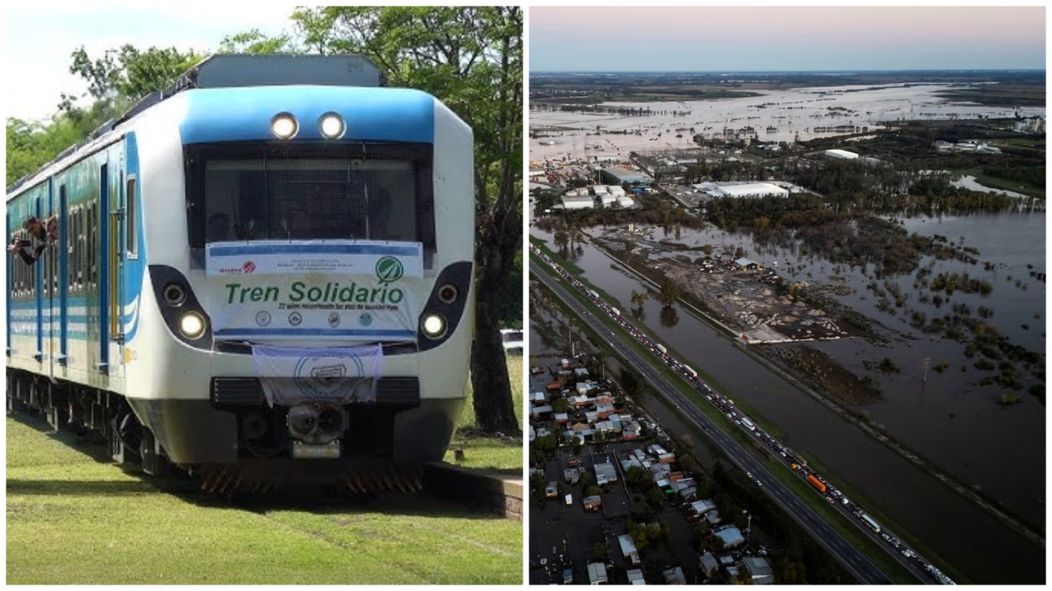 Un Tren Solidario parte a Zárate y Campana tras el devastador temporal: cómo y dónde donar