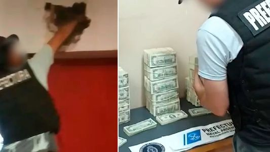Encontraron más de un millón de dólares escondidos durante un allanamiento por explotación sexual