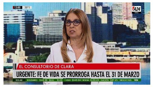 Se prorrogó la presentación de la Fe de Vida hasta el 31 de marzo