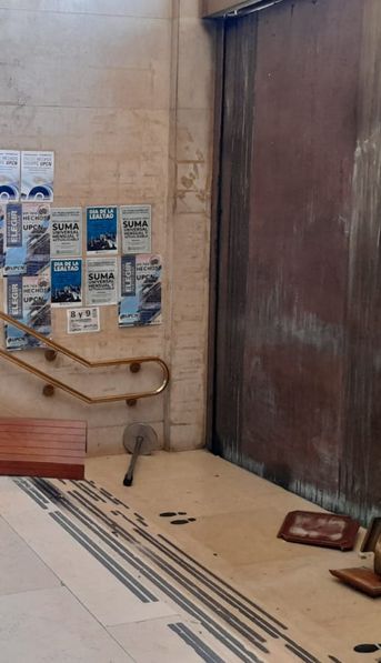 Las imágenes de los destrozos en el Ministerio de Desarrollo Social