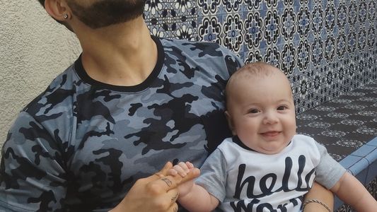 Las tiernas fotos de Ulises Goku en el cumple de su papá Sebastián, ex Combate