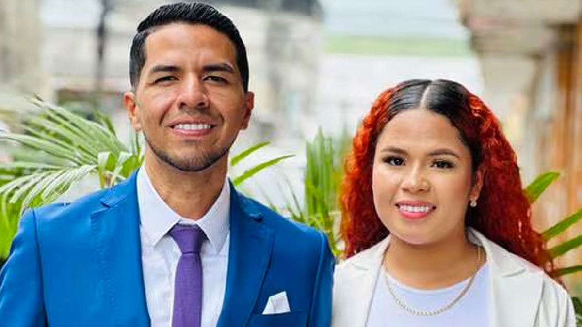 Cristhian Nieto y su esposa