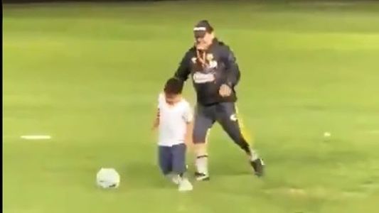 Dieguito Fernando Maradona en la cuenta de Instagram que maneja su mamá: Papá, mi ángel guardián