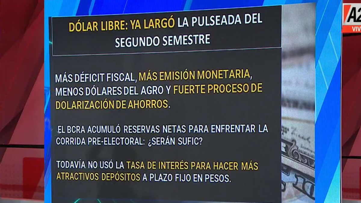 El gobierno tiene una pulseada para controlar al dólar en el segundo semestre (Foto: Captura de TV)