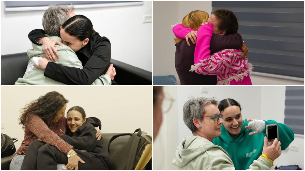 Así se vive la liberación de las tres primeras rehenes de Hamas: cuál es su estado de salud ( Crédito IDF (Fuerzas de Defensa de Israel)