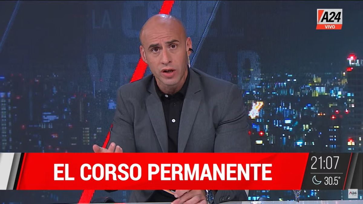 El editorial de Esteban Trebucq&nbsp; en La cruel verdad (Foto: Captura).