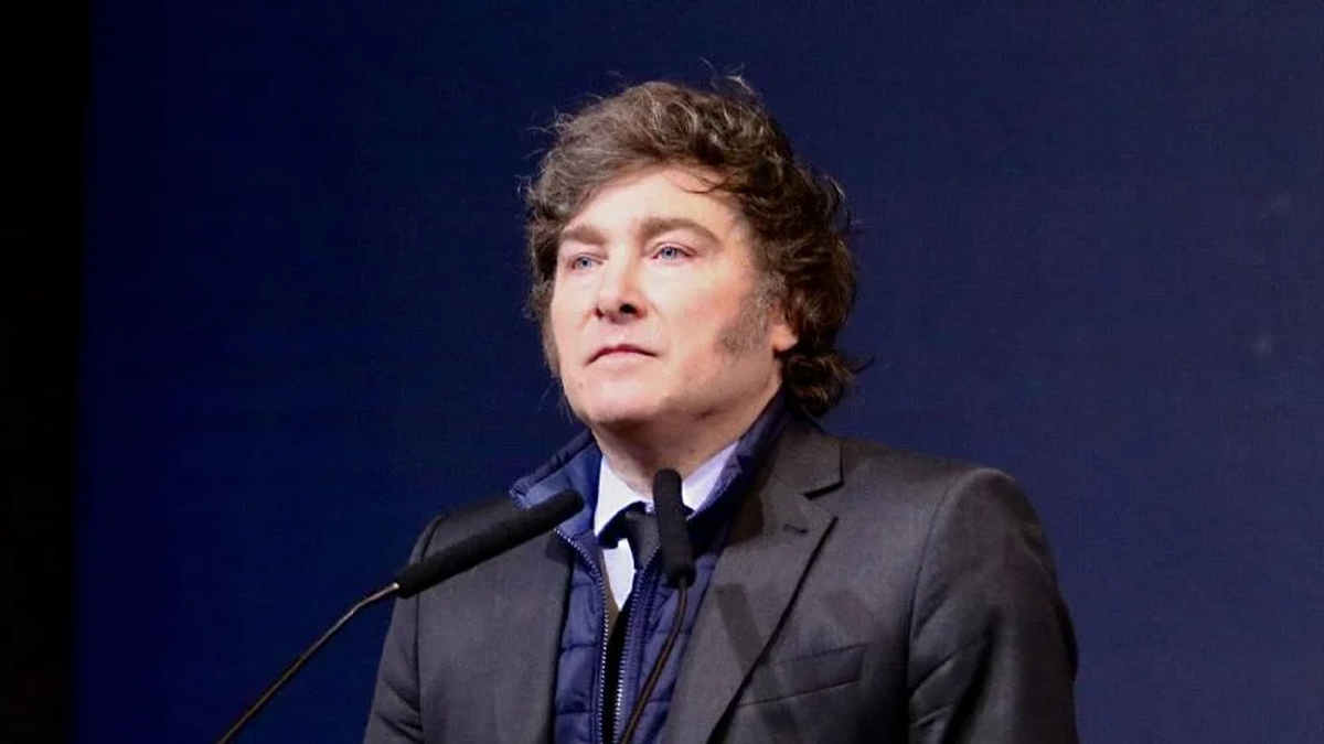 El presidente Milei habló en la Cámara Argentina de Comercio.