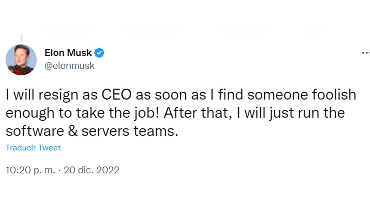 Musk busca a alguien