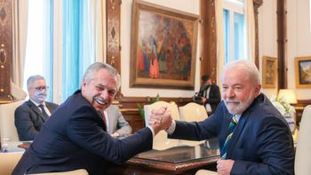 Lula Da Silva, con Alberto Fernández, durante una visita del expresidente de Brasil. 