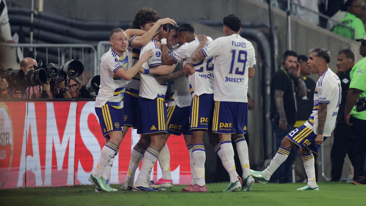 Di Lollo y Merentiel marcaron los otros dos goles de Boca. (Foto: Reuters).&nbsp;