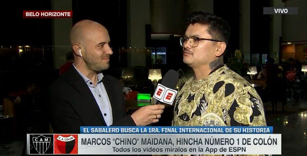 El Chino Maidana está en Belo Horizonte para alentar a Colón en la semi de la Sudamericana ante el Mineiro