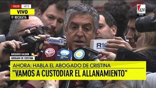 Cristina llevará ante la CIDH las denuncias sobre sus allanamientos