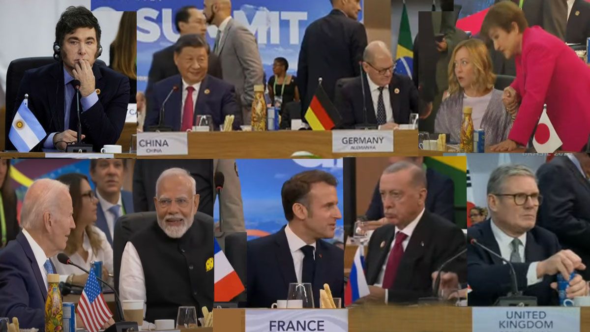 Los líderes del mundo en la reunión del G20 en Río de janeiro. (Foto: A24.com)