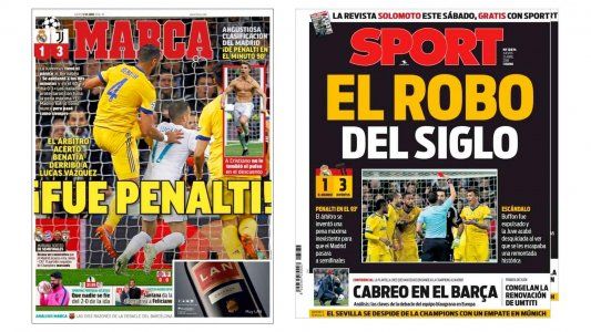 Diarios de Madrid vs. Diarios de Barcelona: el clásico de los medios después del polémico penal