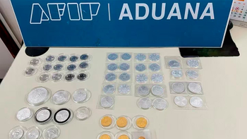 La Aduana secuestró 60 monedas de colección valuadas en $10 millones