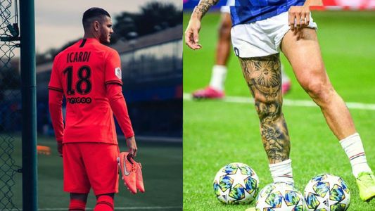Los nuevos tatuajes de Mauro Icardi en la pierna dedicado a sus hijas