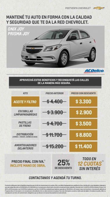 Mantenimiento Chevrolet
