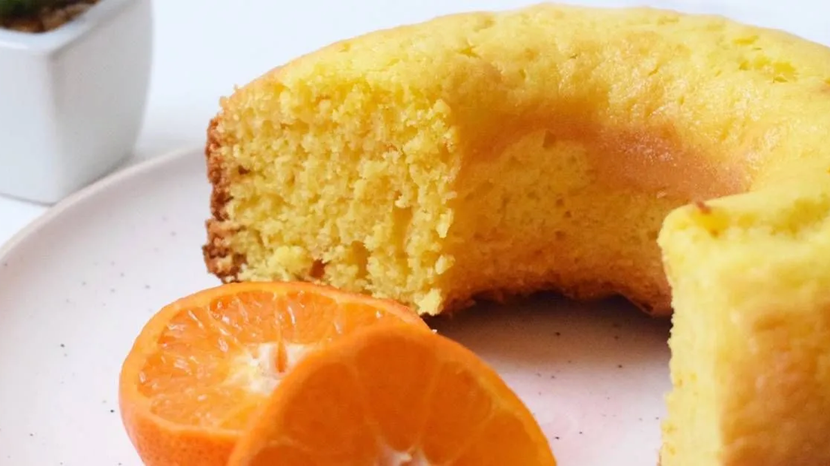 En 5 pasos vas a tener un SOBERBIO budín de mandarinas sin huevos