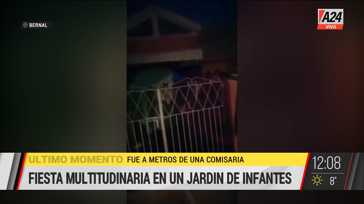 Escandoloso: hubo una fiesta clandestina en un jardín de Bernal (Foto: captura de TV).