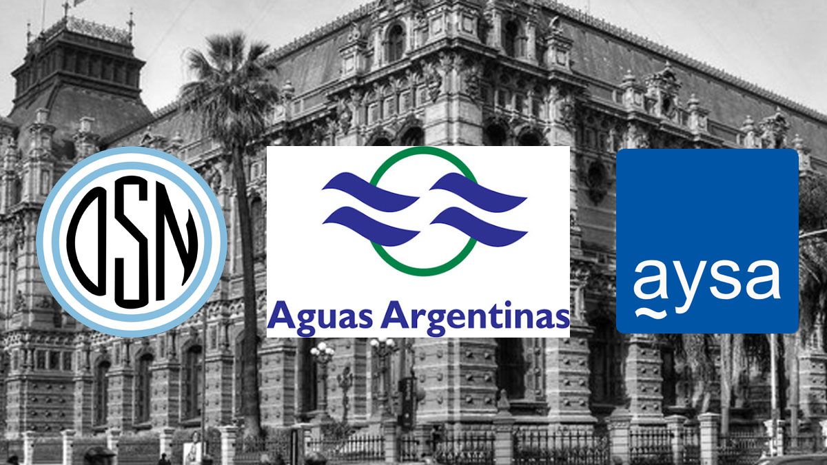 Obras Sanitarias, Aguas Argentinas y AySA. Desde abril de 2026, será una nueva empresa y privada. (Foto: A24.com)