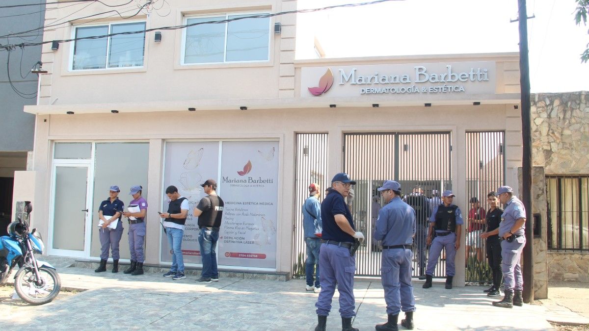 El centro de estética donde ocurrió el femicidio. Foto: Télam.