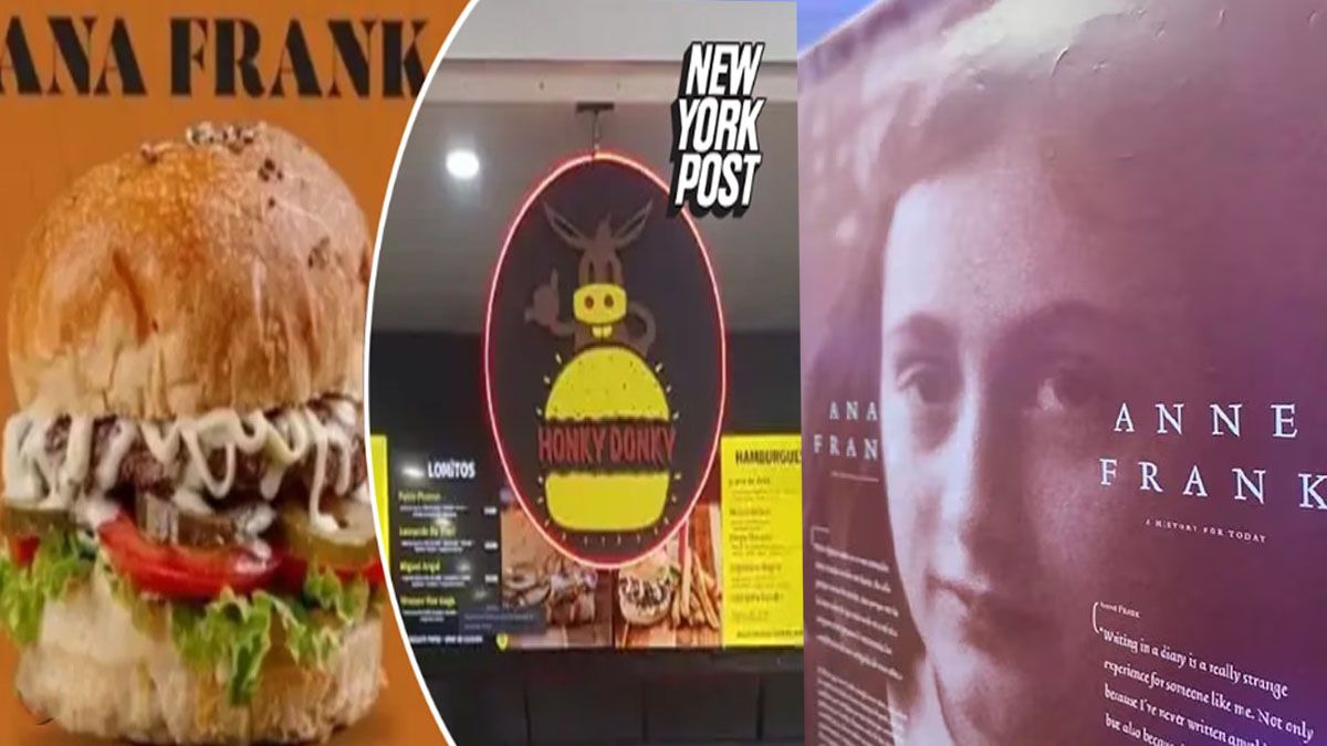 Repudio mundial por el menú de un local en Rafaela que combina el nombre de Ana Frank con Adolf Hitler (Foto: A24.com)