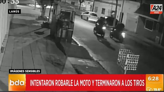 Intentaron robarle la moto a un prefecto en Lanús y terminaron a los tiros